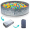 RUGUIES- Piscina de Bolas para Niños- Parque de Bolas Infantil-Piscina Bolas Redonda para Bebés-Plegable y Portátil-Cubo Juguetes Interior y Exterior- (Bolas no Incluidas) (Sky, 80x26cm)