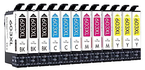 Cartridgeify 603XL Druckerpatronen Kompatibel mit Epson 603 XL Patronen, für Expression Home XP-2100 XP-2105 XP-3100 XP-3105 XP-3150 XP-4100 XP-4105, Workforce WF-2810 WF-2830 WF-2835 WF-2840 WF-2850