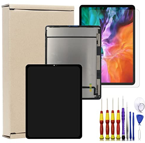AQNEUKZ Sostituzione schermo OLED LCD e vetro Touch Digitizer per iPad Pro 12,9 3rd Gen A1876 A2014 A1895 / iPad Pro 4th Gen 12,9 A2069 A2229 A2230 A2233 con strumento e vetro