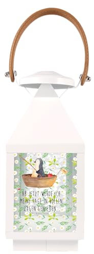 Mr. & Mrs. Panda S Deko Laterne Pinguin Angelboot - Geschenk, Laterne groß, Gartendekoration, Lebenslust, Laterne kleine Laternen, Neustart, Angeln,