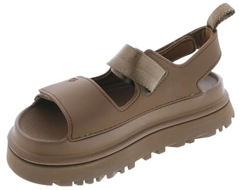 UGG Damen Goldenglow Flache Sandale, Bison Brown, 41.5 EU