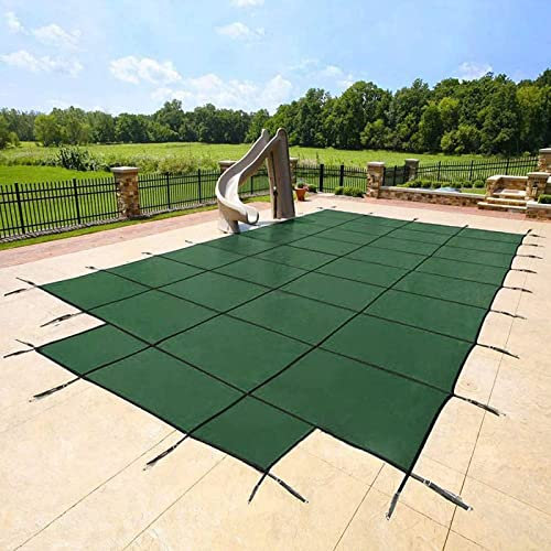 BâChe à Bulles Rectangulaire Couverture Couvertures de piscine d'hiver pour piscines creusées/creusées, bâche de protection anti-poussière verte/bâche de protection anti-neige, facile à installer