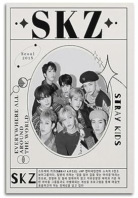 Stray Kids Poster SKZ Dekorative Leinwand Wand & Kunst Bild Gemälde 30 x 45 cm