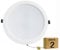 LEDUNI ® Pack 2X Downlight Panel LED Redondo 24W 2400LM IP40 OPAL Aluminio 220 * 30Hmm Dimension de corte 185mm (Pack 2, Luz Fria 6000K)