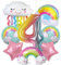 TZQFROCE Regenbogen Geburtstagsdeko Mädchen 4 Jahre 8 Stück Regenbogen Deko Kindergeburtstag Regen-bogen Luftballons für Dekoration
