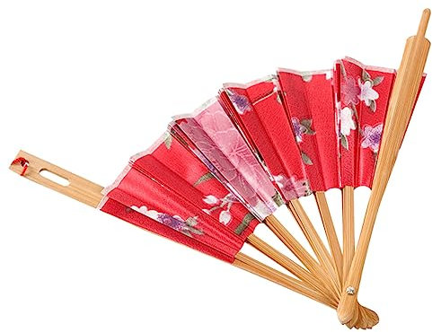 ABOOFAN runder Lüfter die chinesen Heater Handfächer aus Papier Faltfächer Stoff Fans Handheld japanischer Faltfächer Tanzhandfächer Falten Handventilator Faltfächer aus Papier Fräulein