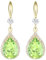 Linawe Grün Grüne Ohrringe Goldene Modeschmuck Damen, Kristall Diamant Diamanten Ohrringe Hängend