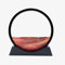 AzureLeap Peinture de Sable Mobile - Cadre Sablier, Images de l'art du Sable en Mouvement, Sable Dynamique dans un Verre Rond, 3D Sable de Paysage pour le Bureau Maison Décoration（Rouge, 12 Pouces）
