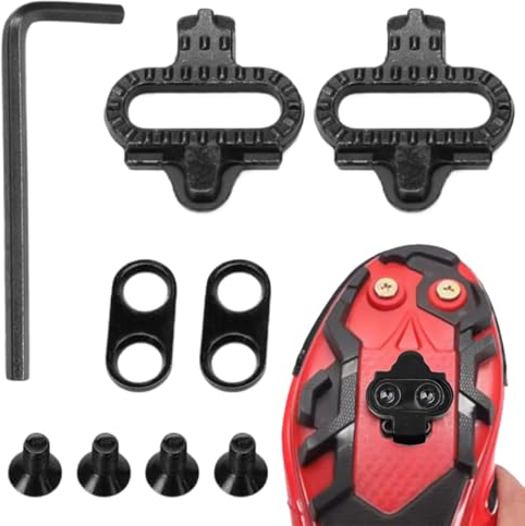 OPVYAEU 9 Piezas Juego de calas para pedales de carreras y MTB, calas de repuesto para bicicletas compatibles con pedales SPD de MTB