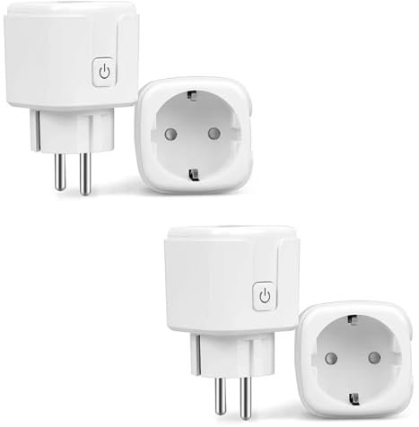 GERUI WLAN Smart Steckdose 2.4GHz,16ASmart Home WiFi Steckdose, Stromverbrauch Messen, Timer,Sprachsteuerung,Zeitplan,Fernzugriff, Funktioniert für Alexa, für Google Home,für SmartThings, für tuya (2)