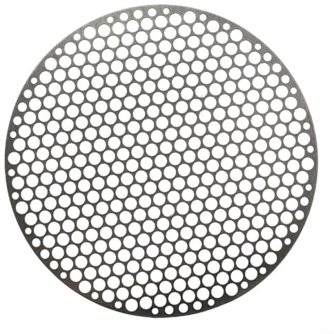 Tappetino per barbecue FACULX in acciaio inox, griglia per barbecue in acciaio inox, griglia rotonda per forno a carbonio, rete per griglia (26 cm)