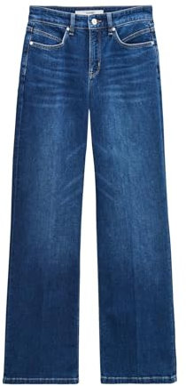 someday Damen Flared | Long Flared Jeans Carie Iconic Mid Rise aus nachhaltigem Baumwoll Mix Dark Blue, 38