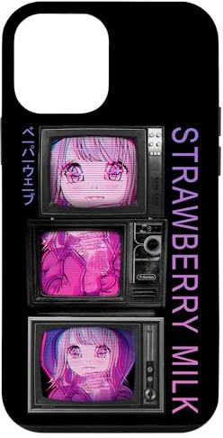 Hülle für iPhone 12 mini Japan 90er Jahre Fernsehen - Japanische Vaporwave Erdbeermilch