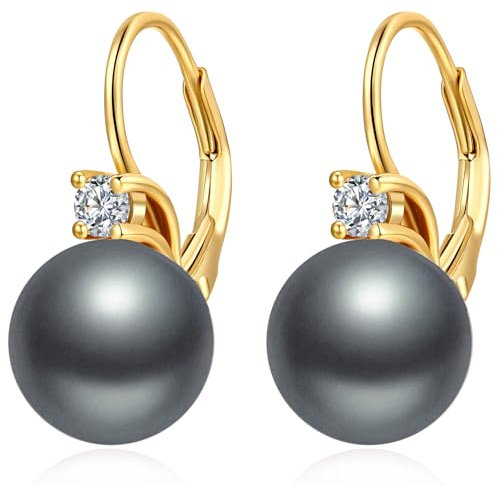 Perlenohrringe Silber 925 Hängend jiamiaoi Perlen Ohrringe Hängend Creolen mit Perlen Ohrringe Silber Perle Gold Perlenohrringe Silber Hängend Ohrringe Perle