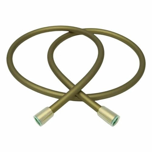 Tubo flessibile per doccia in silicone super flessibile da 1,5 m/1,75 m, anti-torsione, tubo da bagno color canna di fucile, tubo idraulico lungo, oro, 150 cm