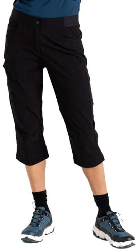 Dare2B Melodic III 3/4 Trousers - Damen 3/4 Hose | Wasserabweisende Beschichtung - Schwarz - 36