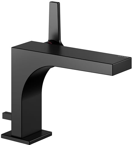 Keuco Waschtisch-Einhebelmischer 110 Edition 11 Ausl. 136mm, m Abl.garn, schwarz matt