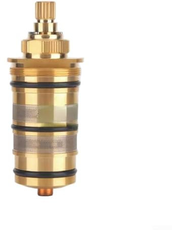 Brass Thermostatic Cartridge Shower Mixer Valve Replacement Kit,Temperature Control,20-48°C Safety Override 38°C