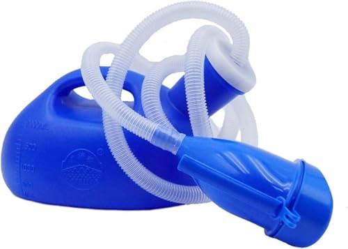 Bouteille urinaire pour homme, Bouteille urinoir anti-fuites for hommes, idéale for la nuit, avec tube de 1,6 m for uriner