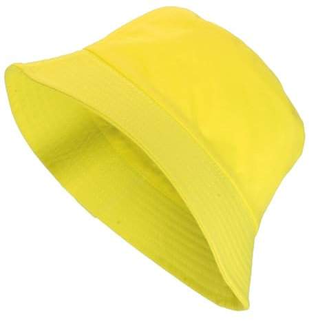 TrendandStylez Neon Angler Hut in 4 leuchtenden Farben – Fischerhut für Damen & Herren als 90er Jahre Accessoire, der perfekte Sonnenhut für Festival, Rave, Malle Party & Karneval (Gelb)