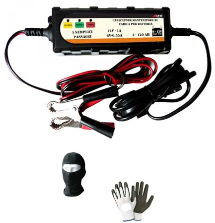Caricabatteria 6v/12v per moto e scooter e mantenitore di carica per auto COMPATIBILE CON YAMAHA T-MAX 560 caricabatterie per batterie al piombo e gel fino a 120 Ah