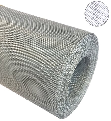 Green Home Grillage aluminium, moustiquaire, grillage maille alu, 12,5 m sur rouleau x 0,6 m (60 cm), 60 cm x 12,5 m - Livraison via Vendeur