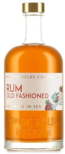 RUM OLD FASHIONED by Myatt's Fields | Bottled Cocktail with Rum, Demerara, Vanilla & Cardamom – 35% ABV, 500ml, Ready to Serve, Vegan