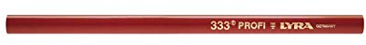 Lyra L4332113, LYRA Zimmermannstift 333® oval 24 cm lang gespitzt, Bleistift in Profi-Ausführung, ideal für Markierungen auf Holz, Display mit 100 Stück