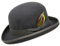 Premium Orwell - Bowler Hat/Melone - 100% Wollfilz - 58cm Grau