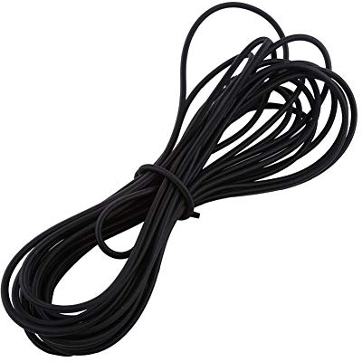 cuerda Bungee + Starke Elastische Bungee Seil Schock Schnur Binden DIY Handwerk Schmuck Machen 1 stück(5mm 10m-Schwarz)
