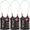 Candados TSA Combinacion con Cable Acero Flexible Antirobo Maleta - Combinación 3 Digitos. Cerradura para Funda Maletas de Viaje, Caja Herramientas, Taquillas Vestuario, Locker : Candados Negro