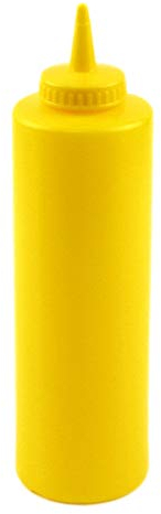 We Can Source It Ltd - Squeezy Plastic Bottles - For Sauces, Garnishes, and Syrups - 3 Squeeze Squirt Condiment Bottles - 24oz, Yellow