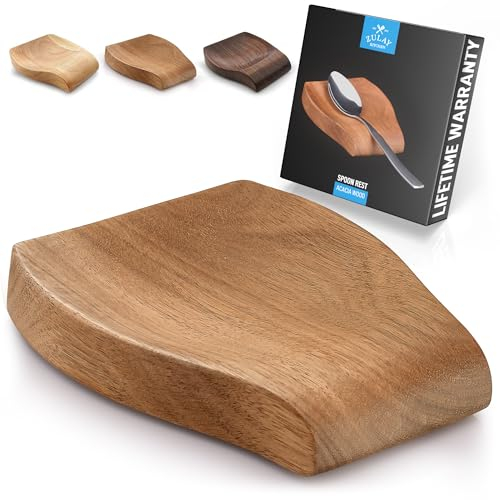 Zulay - Repose-cuillère en bois d'acacia