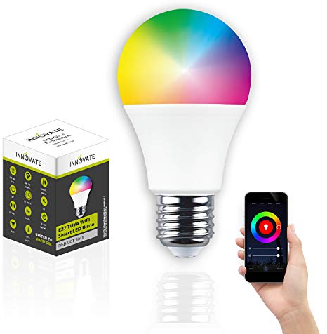 INNOVATE ES111 GU10 LED Leuchtmittel 1 Stk. [12W 60° 3000K Warmweiß Dimmbar I ersetzt 100W] QRB11 ES111 QRB111 LED Leuchtmittel Lampe Spot Strahler Spot (E27 Glühbirne SMART RGB, 1 Stk.)