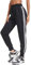 COOrun Sporthose Damen Jogginghose Jogger Trainingshose Streifen Sweatpants Sommerhose mit Taschen und 2 Streifen schwarz XXL
