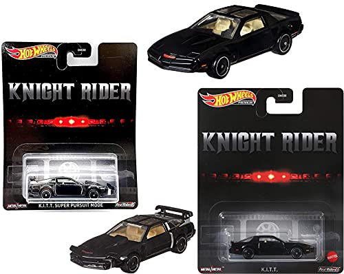 TV Knight Premium Iconic Cars Limited, gebündelt mit Knight Rider Kitt & Super Pursuit Mode K.I.T.T. 2 Stück