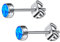 Artskin Opal-Ohrstecker für Frauen Mädchen Ohrringe Titan hypoallergen Ohrring 7 mm Geburtsstein blauer Opal Ohrstecker für empfindliche Ohren Mode Damenschmuck