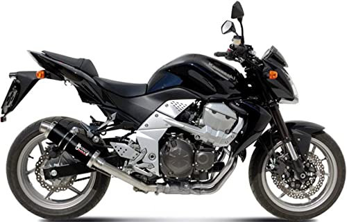 MIVV Pot d'échappement gp inox noir compatible avec Kawasaki Z 750 z750 2007 2008 2009 2010 2011 2012 2013 2014