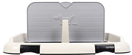 Bac à litière d'intérieur pour chien - Portable - Pour l'entraînement des chiens - Noir