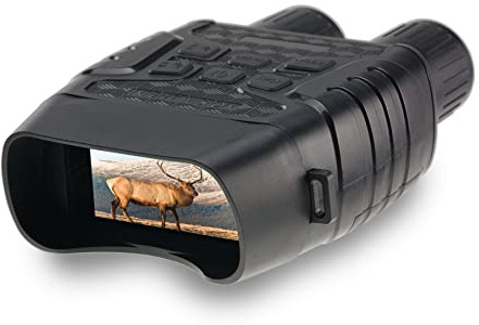 FamilyMall Night Vision Binoculars Goggles Infrared IR 3.8 Screen 1080P Video 12MP Photo with 32GB TF Card Night Vision Scope Wildlife Camera 12X Optical 4X Digital Zoom for Recording Hunting Camping