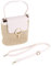 Mengmen sac seau en paille pour femme - Sac à bandoulière d'été pour femme - Sac à main simple à bandoulière - Blanc, blanc, Taille Unique