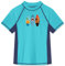 BesserBay Jungen Kurzarm Schnell Trocknend Badeshirt Bademode Swimsuit UV Shirt Blau Rashguard 120