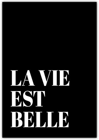 MOTIVISSO Poster Emily in Paris - La Vie Est Belle (schwarz/weiß) 30 cm x 40 cm in vielen Größen verfügbar