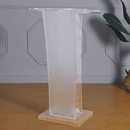 ZIMGOD Stehpult Rednerpult Acryl Rednerpult Podium, Klarer Kanzelständer für Kirchenrestaurant, Stehpodeste für Vorträge, Hochzeits-/Konzertpult