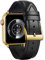 BINLUN Kompatibel mit Apple Watch Armband 42mm 41mm 40mm 38mm Lederarmband Ölwachsleder und Silikon Ersatzarmband Passt für iWatch SE SE2 Series 10 9 8 7 6 5 4 3 2 1(Schwarz-Gold)
