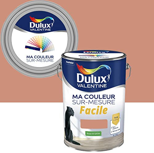 Ma Couleur Sur-mesure par Dulux Valentine – Peinture Intérieure Murs, Plafonds, Boiseries - Facile à appliquer - Satin Cuivre Rose 5 L