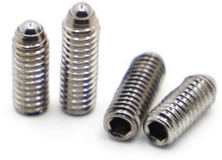 SEIDER 304 Edelstahl Innensechskant Feder Kugel Kolben Gewindestift Gewindestift M3 M4 M5 M6 M8 M10 M12(10mm,M4 5pcs)