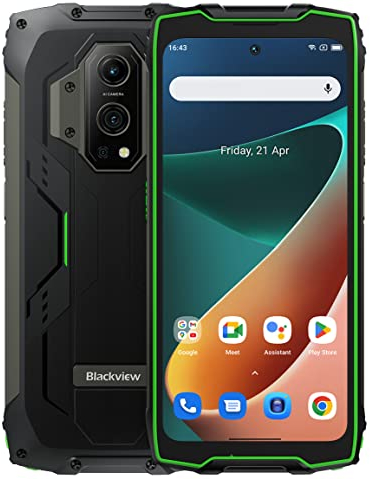 Blackview BV9300 Rugged Smartphone(100LM Flashlight), 15080mAh Battery, Helio G99 21GB+256GB, 6.7'' 120Hz 2.3K Display, 50MP+ 32MP Camera, IP68 Android 12 Waterproof Outdoor Mobile Phone, NFC Green
