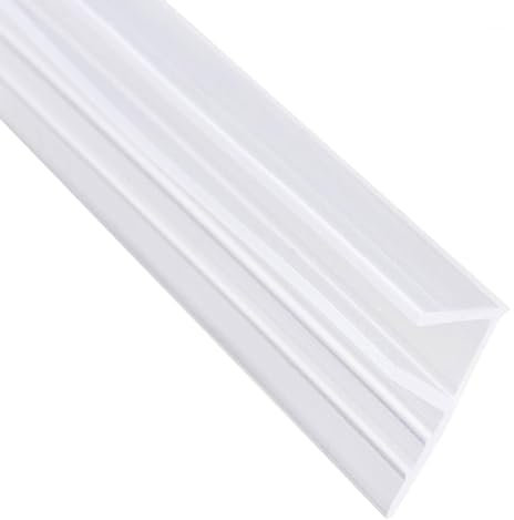 TA-VIGOR Frameless Shower Door Bottom Seal Strip, 7/16(11mm) Drip Rail - 5/16(8mm) Glass x 118(3000mm) Length F-Type Glass Shower Screen Door Sweep Silicone for Shower Door Seal