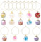 SUNNYCLUE 1 Box 25 Stück DIY 10 Sets Weinglas Charms Getrocknete Blumen Glaskugel Globus Charm Getränkekennzeichnungen Weinglas Kennzeichnungsetiketten Runde Reifen Für Stielgläser Party Familien Hoch